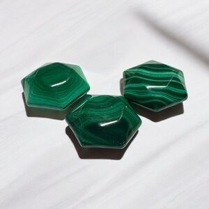 Beautiful Malachite Hexagon Stones (3)